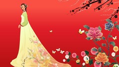 Flowers artwork vectors Korean
