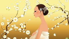 Flowers artwork vectors Korean