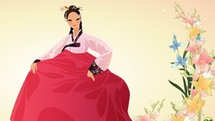 Flowers artwork vectors Korean