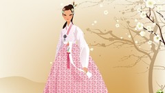 Flowers artwork vectors Korean