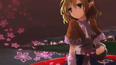 Flowers backgrounds short hair touhou video games Mizuhashi 