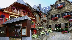 Flowers balcony architecture houses potted plant