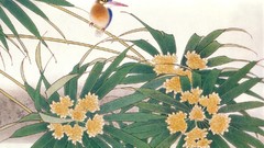 Flowers Birds painted