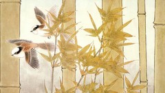 Flowers Birds painted