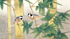 Flowers Birds painted