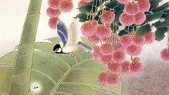 Flowers Birds painted