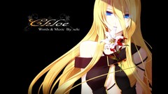 Flowers black blood blondes blue eyes vocaloid ecchi cleavage 