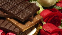 Flowers black food chocolate roses