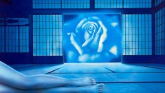 Flowers blue roses 3d fantasy art