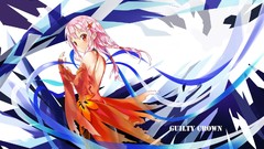 Flowers blue text abstract red eyes gloves red dress pink hair 