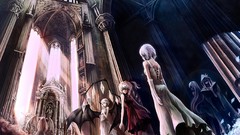 Flowers Books roses wings crystals dress Vampires white hair 