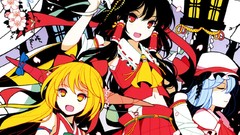 Flowers branches hats Vampires navel red eyes Ribbons red dress 