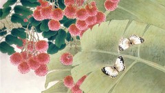 Flowers Butterflies painted