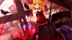 Flowers Butterflies paper wings blood piano dress artist red 