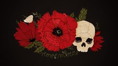 Flowers Butterflies Poppies Typography Calendar November skulls 