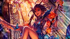 Flowers Butterflies woman open mouth low-angle shot