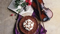 Flowers cakes violins