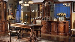 Flowers chairs interior Tables antique