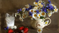 Flowers chocolate strawberries