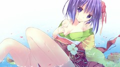 Flowers cleavage wet purple