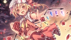 Flowers clouds moon wings hats fangs red eyes blondes smiling 