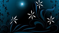 Flowers dark abstract