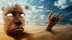 Flowers digital art faces