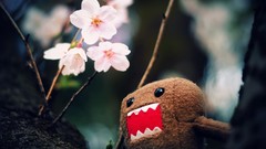 Flowers Domo-kun macro depth