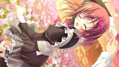 Flowers dress anime girls game cg Kisaragi Gold Star