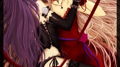 Flowers dress collar pendant red eyes gloves Ribbons blondes 