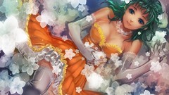 Flowers dress gloves stockings vocaloid necklaces Megpoid Gumi