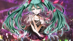 Flowers dress hatsune miku vocaloid
