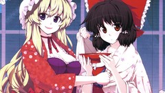 Flowers dress red eyes Ribbons red dress bows blondes smiling 