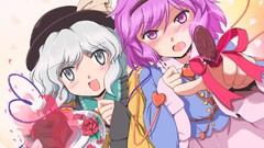 Flowers dress valentine anime girls touhou komeiji koishi 