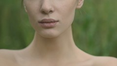 Flowers eyes woman lips faces models Russians Mike Dowson