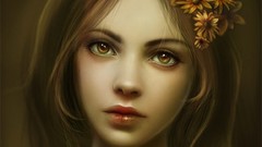 Flowers fantasy art woman