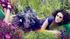 Flowers feathers Winona Ryder fashion Actress brunettes high 