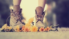 Flowers feet boots