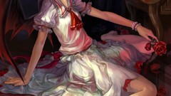 Flowers feet windows roses dress hats Vampires red eyes sitting 