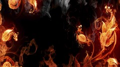 Flowers fire abstract