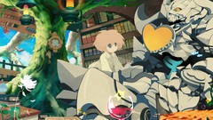 Flowers fish Anime brown empty pajamas anime girls blue eyes 