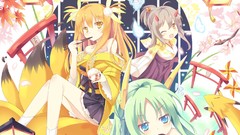 Flowers food Anime wink Japanese clothes