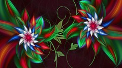Flowers Fractals abstract artistic