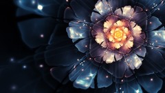 Flowers Fractals bloom digital art