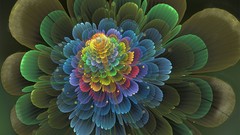 Flowers Fractals multicolor fantasia digital art