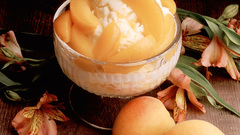 Flowers fruits ice cream