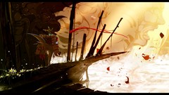 Flowers Games clouds food blue hair short hair touhou nagae iku 