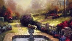 Flowers Garden paths artwork