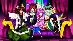 Flowers Gothic roses wings dress Hearts hats stained glass 