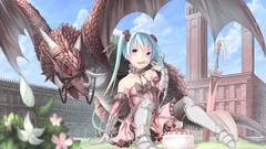 Flowers grass clouds weapons food Plants Dragons dress collar 